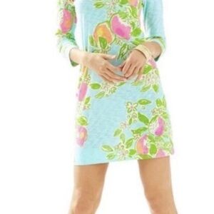 Lilly Pulitzer Marlowe Dress Size Small Pink Lemonade 3/4 Sleeves